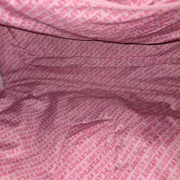 Vintage 90s Playboy Black White Gold Duffel Overnight Gym LARGE Travel Bag Class - Picture 13 of 14